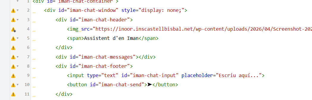 Codi HTML al WPCode