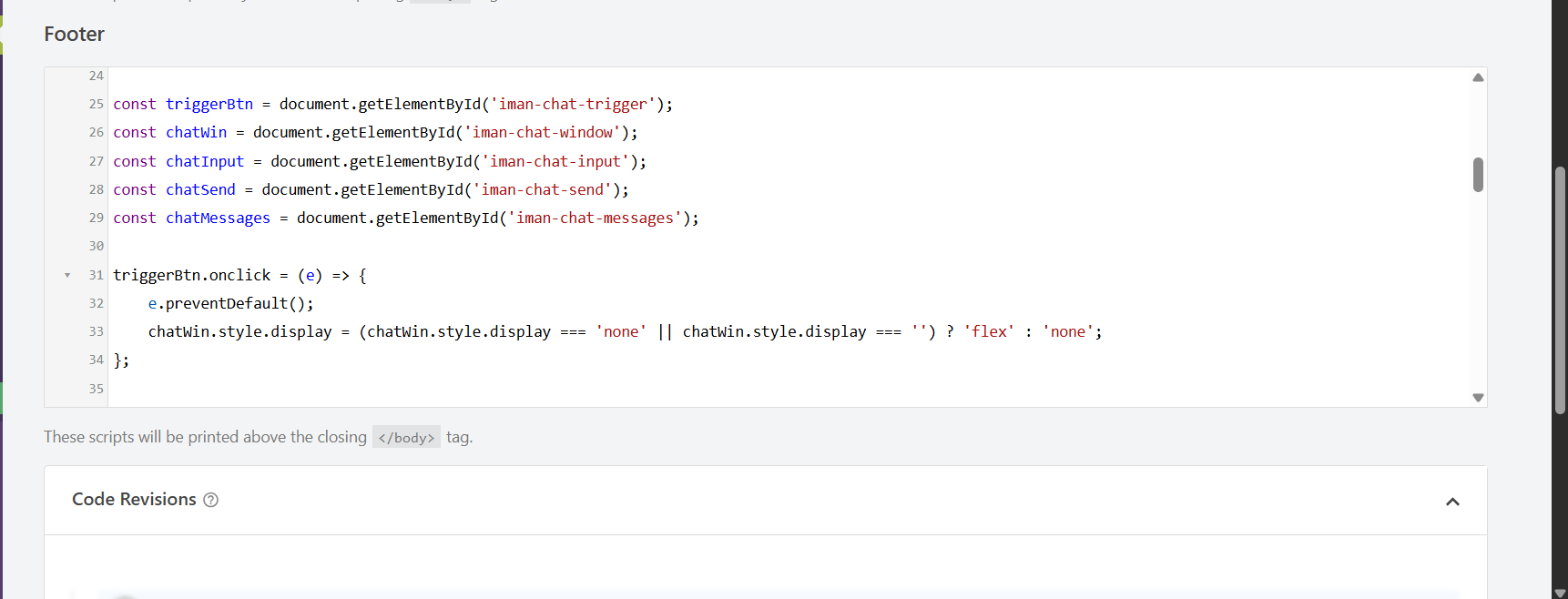 Codi HTML del widget