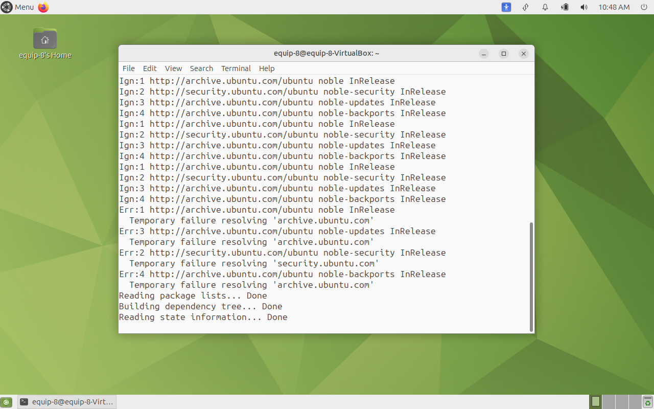 Error de DNS a apt update