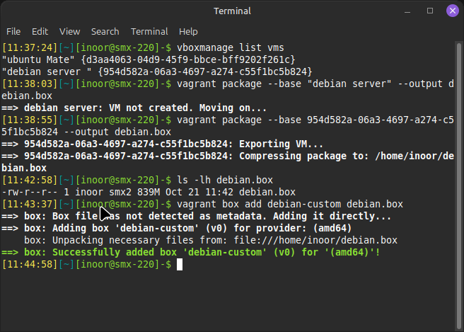 Captura Debian