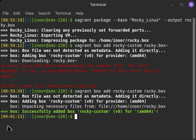 Captura Rocky Linux