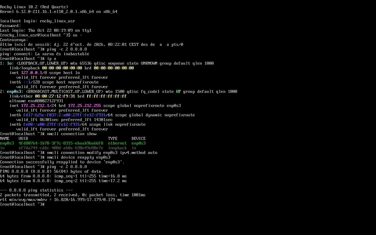 Rocky Linux: captura 2